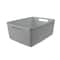 Curver® Jute Grey Plastic Storage Basket Organizer